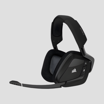 Corsair Void RGB Elite Wireless Gaming Headset – 7.1 Surround Sound – Omni-Directional Microphone – Microfiber Mesh Earpads – Up to 40ft Range – iCUE Compatible – PC, Mac, PS5, PS4 – Carbon
