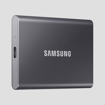 SAMSUNG T7 Portable SSD, 1TB External Solid State Drive, Speeds Up to 1,050MB/s, USB 3.2 Gen 2, Reliable Storage for Gaming, Students, Professionals, MU-PC1T0T/AM, Gray