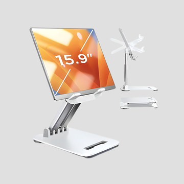 LISEN for iPad Stand Tablet Holder for Desk- Foldable The Office Gifts for Men Women Desk Accessories Readers, Bed Home Gadgets Portable Monitor Stand for iPad a16 Accessories Tablet Fire HD 4-15.9"