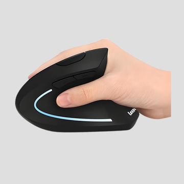 Ergonomic Mouse, LEKVEY Vertical Wireless Mouse - Rechargeable 2.4G Optical Vertical Mice : 3 Adjustable DPI 800/1200/1600 Levels 6 Buttons, for Laptop, Mac, PC, Computer, Desktop, Notebook etc, Black