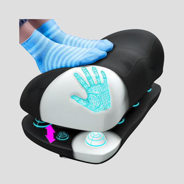 Everlasting Comfort Adjustable Cloud Foot Rest for Under Desk at Work with Pressure Point Nodes - Comfortable Memory Foam Office Foot Stool & Under Desk Pillow for Gaming & Home Accessories